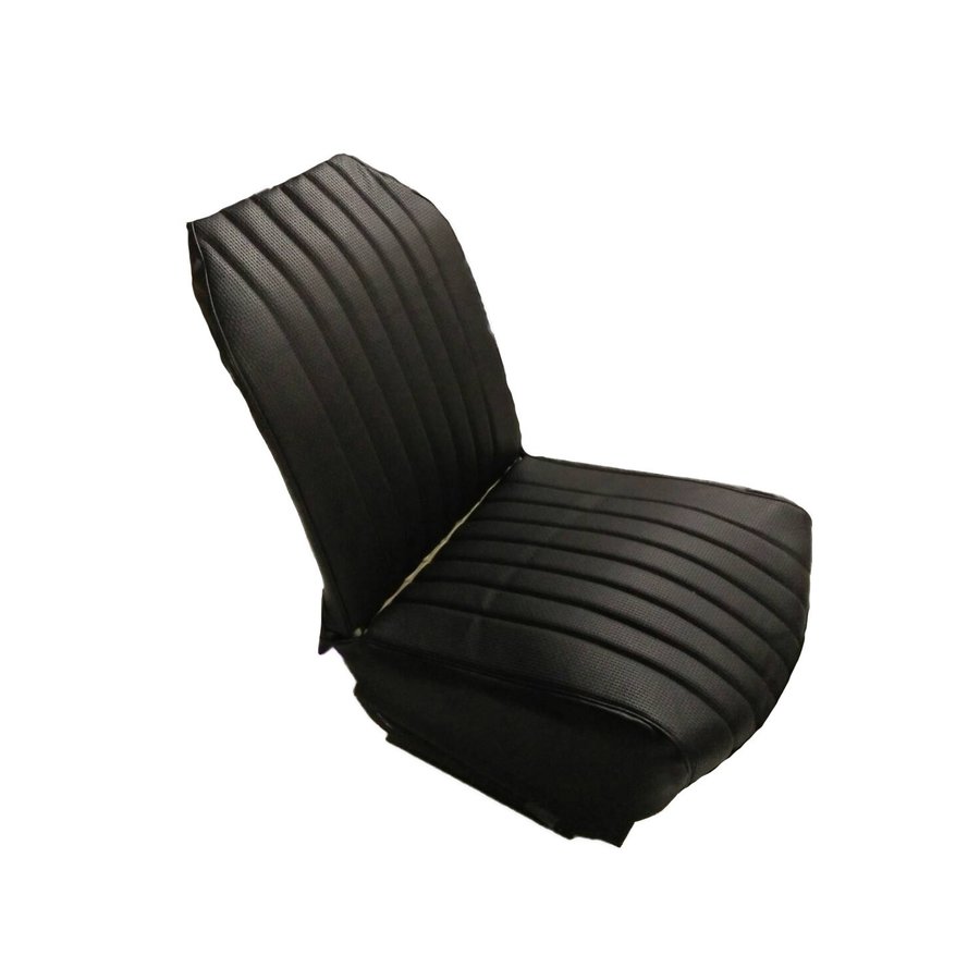 Original seat cover set for front R seat in black leatherette (2 round angles) Citroën 2CV-4