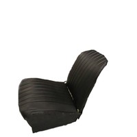 Original seat cover set for front L seat in black leatherette (2 round angles) Dyane Citroën 2CV