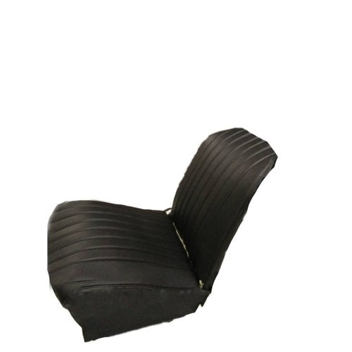  Citroën 2CV Original seat cover set for front L seat in black leatherette (2 round angles) Dyane Citroën 2CV 