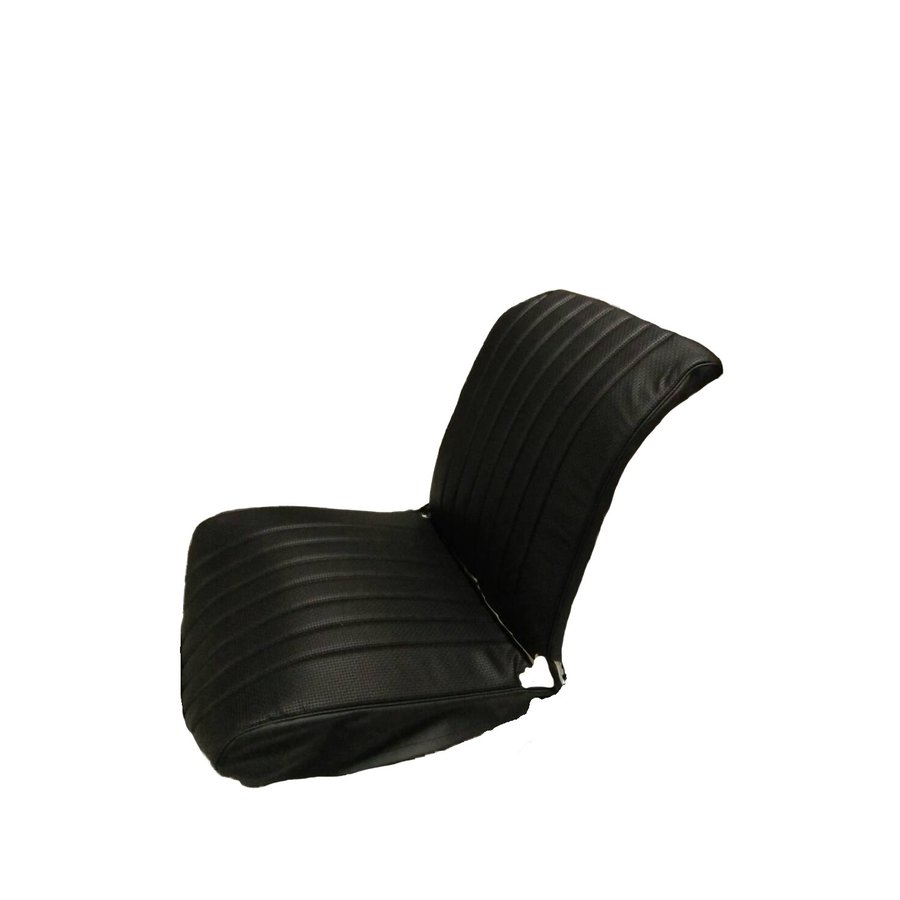 Original seat cover set for front R seat in black leatherette (1 round angle) Dyane Citroën 2CV-2