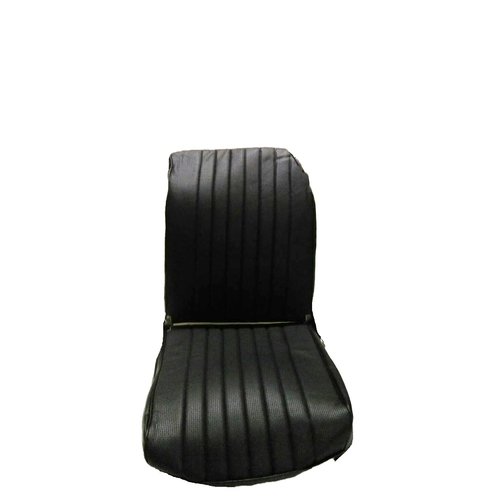  2CV Original seat cover set for front L seat in black leatherette (1 round angle) Dyane Citroën 2CV 