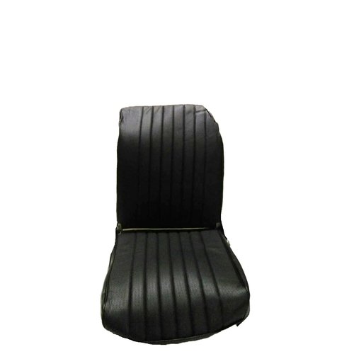  Citroën 2CV Original seat cover set for front L seat in black leatherette (1 round angle) Dyane Citroën 2CV 