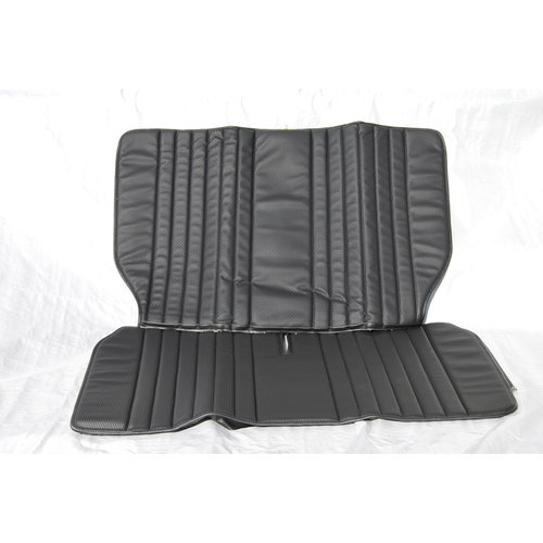  2CV Original seat cover set for rear bench in black leatherette Dyane Citroën 2CV 
