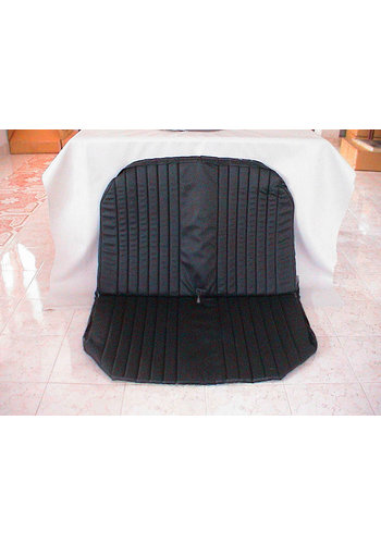  2CV Original seat cover set for rear bench with closed sides in black leatherette Dyane Citroën 2CV 