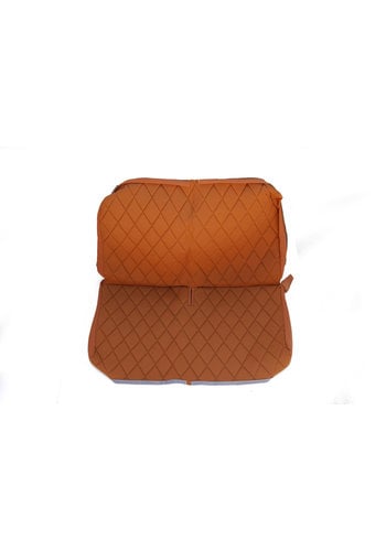  Citroën 2CV Original seat cover set for rear bench in gold color cloth Charleston Citroën 2CV 