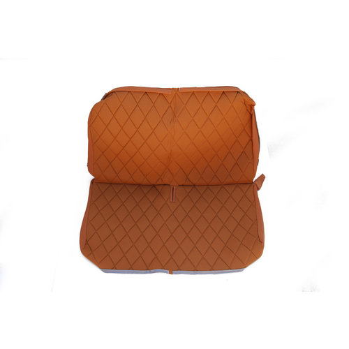  2CV Original seat cover set for rear bench in gold color cloth Charleston Citroën 2CV 