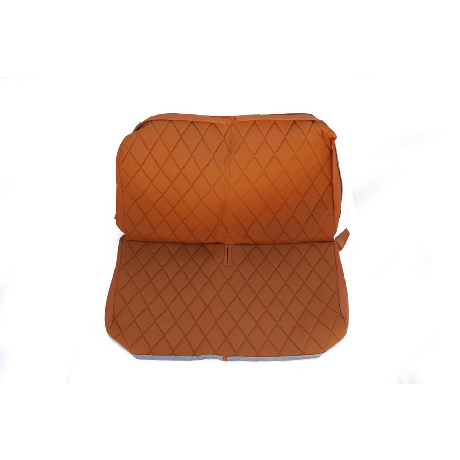 Original seat cover set for rear bench in gold color cloth Charleston Citroën 2CV-2