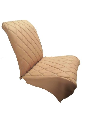  2CV Original seat cover set for front L seat (2 round angles) in gold color cloth Charleston Citroën 2CV 