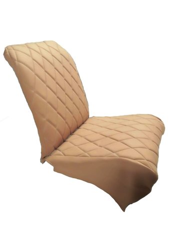  Citroën 2CV Original seat cover set for front L seat (2 round angles) in gold color cloth Charleston Citroën 2CV 