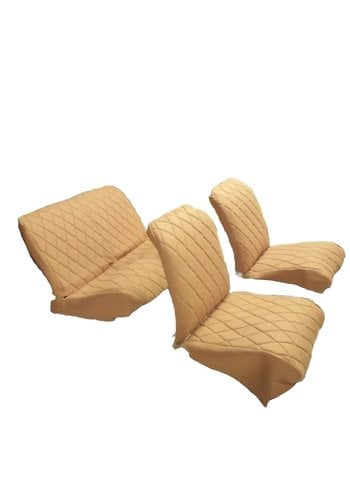  Citroën 2CV Original seat cover set for rear bench in gold cloth Charleston Citroën 2CV 