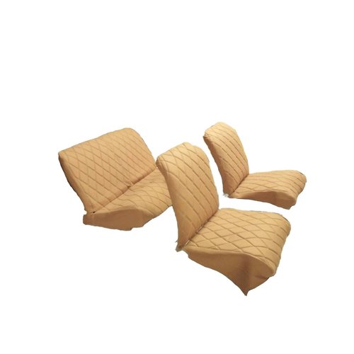  Citroën 2CV Original seat cover set for rear bench in gold cloth Charleston Citroën 2CV 