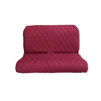 thumb-Original seat cover set for rear bench in red cloth Charleston Citroën 2CV-1