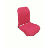 Original seat cover set for front R seat (2 round angles) in red cloth Charleston Citroën 2CV
