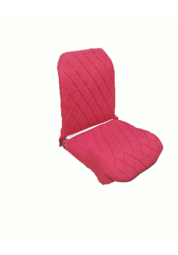  2CV Original seat cover set for front R seat (2 round angles) in red cloth Charleston Citroën 2CV 