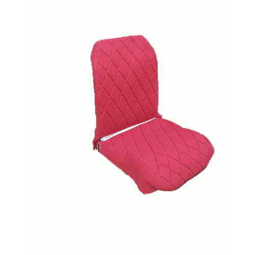  2CV Original seat cover set for front R seat (2 round angles) in red cloth Charleston Citroën 2CV 