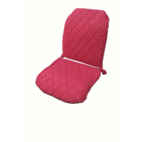 thumb-Original seat cover set for front R seat (2 round angles) in red cloth Charleston Citroën 2CV-2