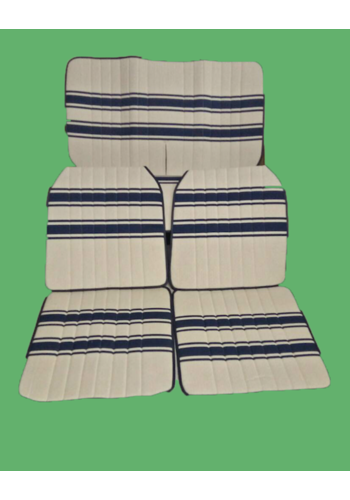  Citroën 2CV Original seat cover set for rear bench in blue cloth Transat 