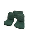 Citroën 2CV Originele hoes set: 2 voorstoelen + 1 achterbank groen stof Charleston Citroën 2CV