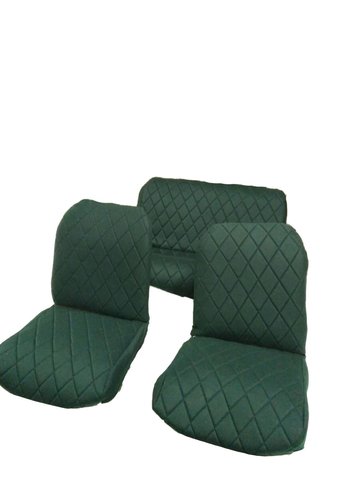  Citroën 2CV Original seat cover set for rear bench in green cloth Charleston Citroën 2CV 