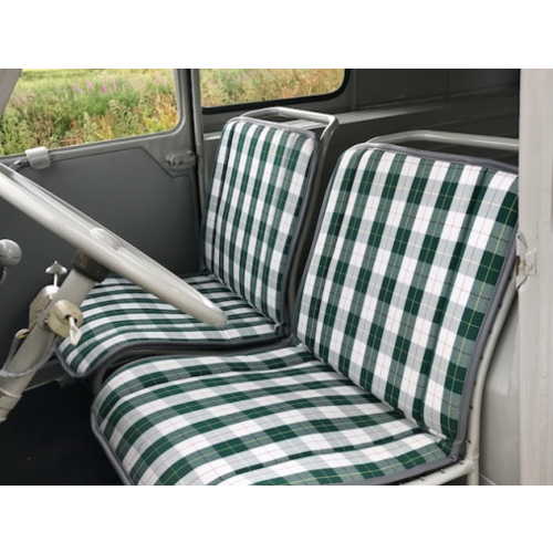  2CV Original seat cover set for seat in green cloth (Exact Copie of the Original Scottish Design) years '50 '60 Citroën 2CV 