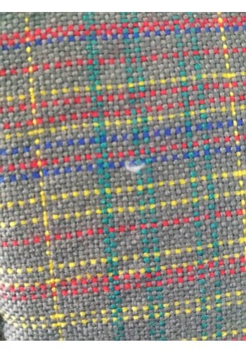  Citroën 2CV Voorstoelhoes R (rugleuning met 2 afgeronde hoeken) grijs stof vh laatste type Citroën 2CV 