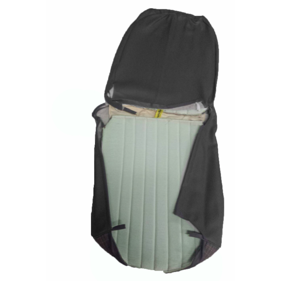 Original seat cover set for front R seat (2 round angles) gray cloth used in last produced Citroën 2CV-2