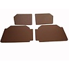 2CV Set of 4 door panels in brown leatherette (without plastic upper part) Citroën 2CV