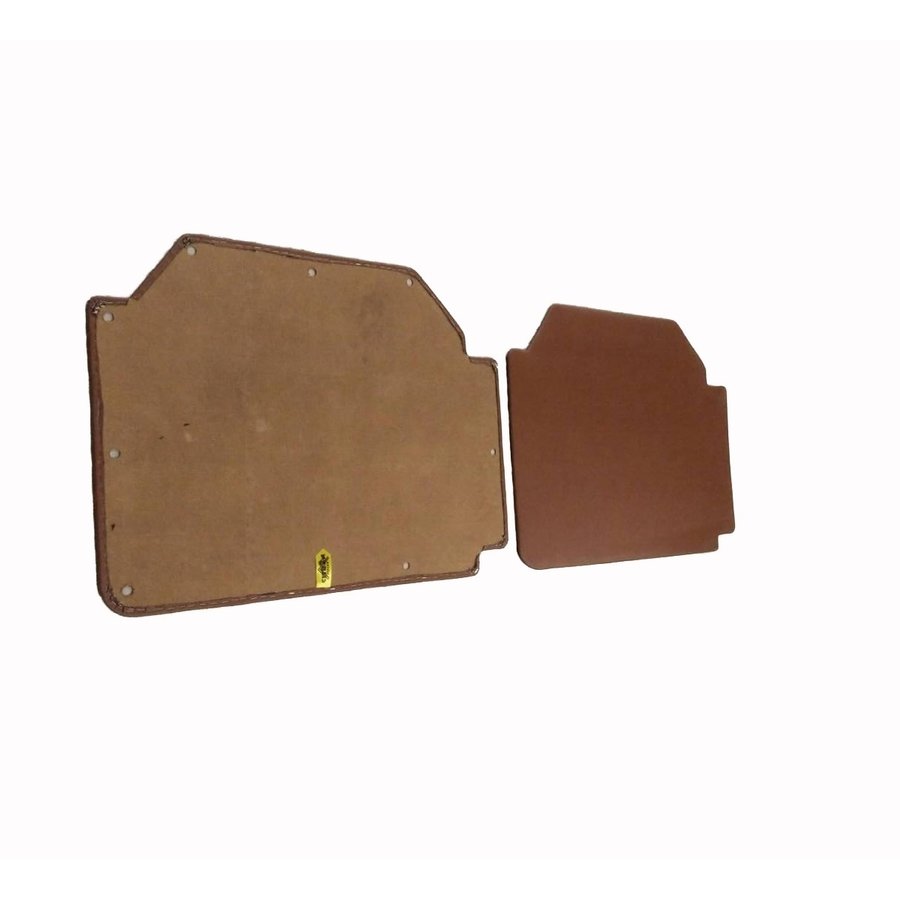 Set of 4 door panels in brown leatherette (without plastic upper part) Citroën 2CV-4