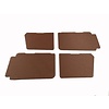 2CV Set of 4 door panels in brown leatherette (with plastic upper part) Citroën 2CV