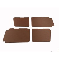 thumb-Jeu de 4 panneaux de porte en simili marron (modèle avec partie supérieure en plastique dur) pour 2 CV Citroën 2CV-1