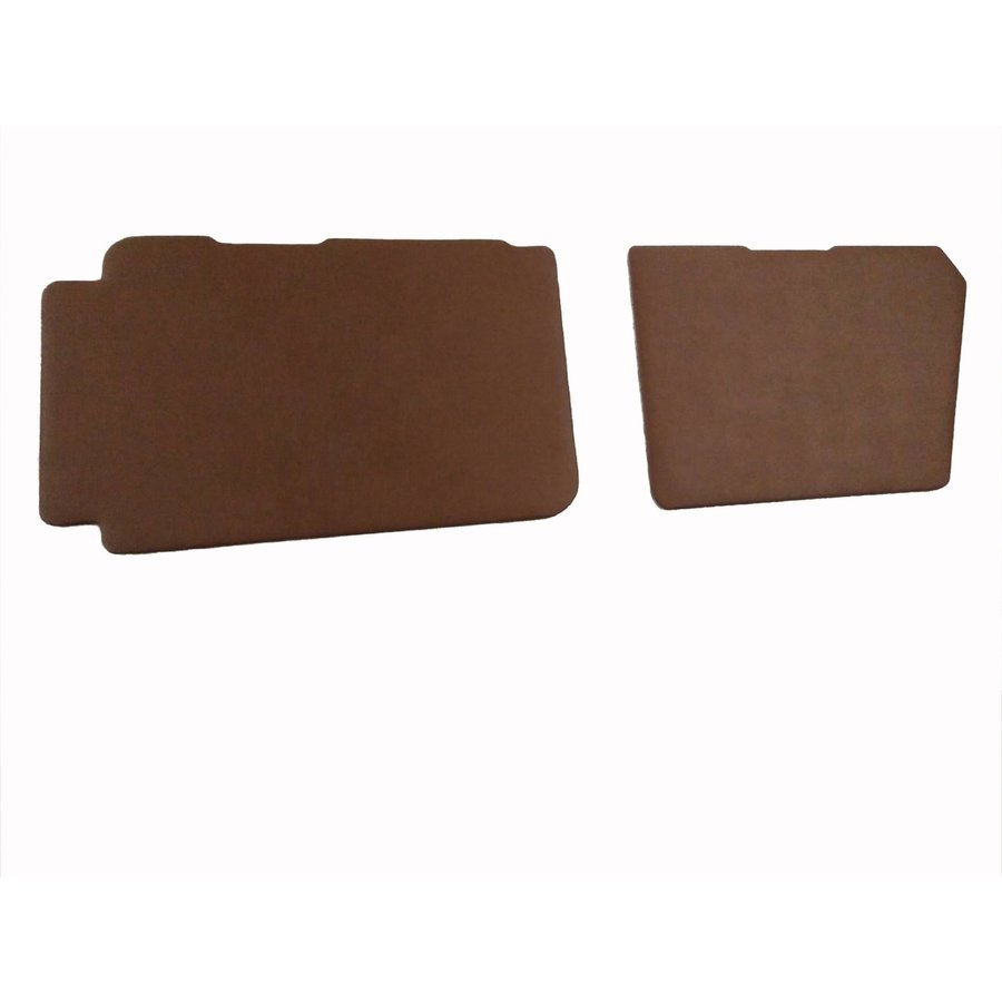 Set of 4 door panels in brown leatherette (with plastic upper part) Citroën 2CV-5