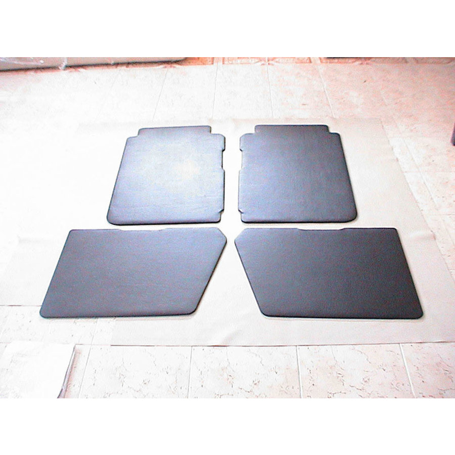 Set of 4 door panels in black leatherette (with plastic upper part) Citroën 2CV-2