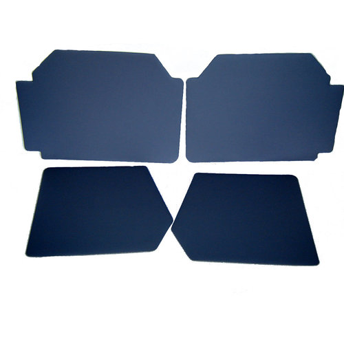  2CV Set of 4 door panels in gray leatherette (without plastic upper part) Citroën 2CV 