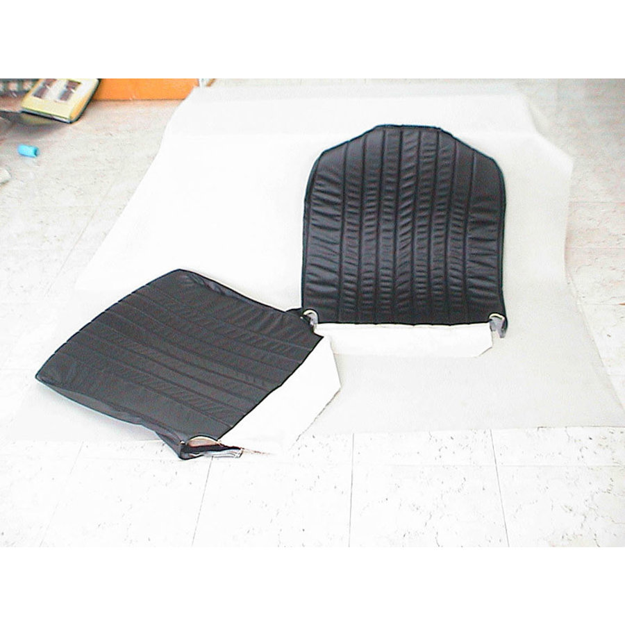 Original seat cover set for front seat in black leatherette 3 rd type Citroën HY-1