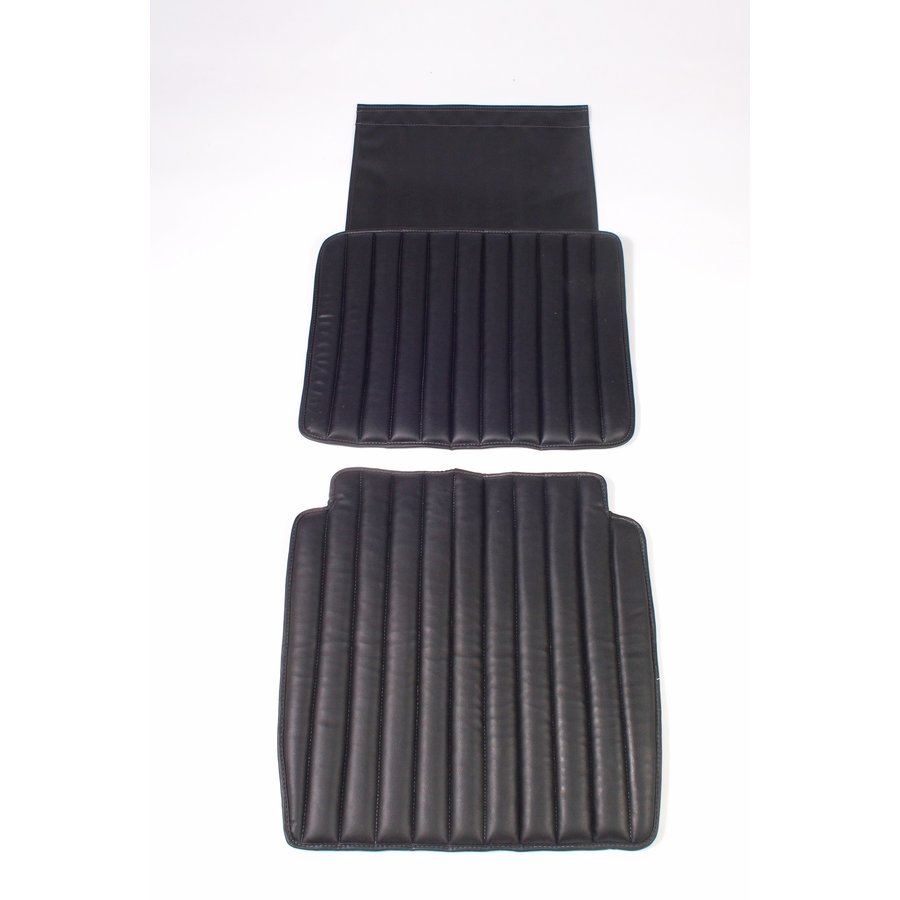 Original seat cover set for front seat in black leatherette between model Citroën HY-1