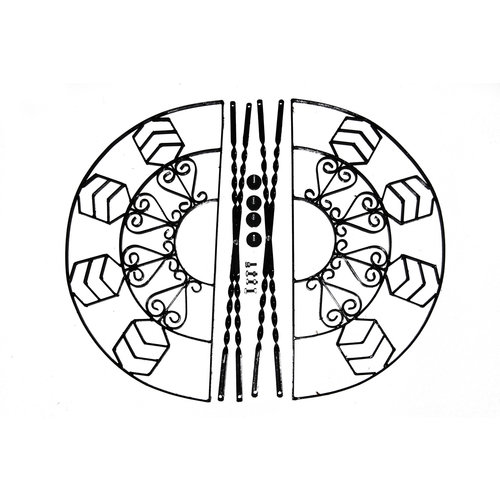  Universal Metal frame set to support seat for exposition black Citroën 