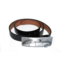 Leather belt buckle size 54