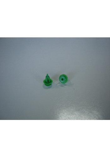  ID/DS Agrafes de panneau de porte (plastique vert rond) [10] 