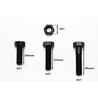 Jeu de boulons et ecrous M7 (20 mm 25 mm 30 mm)