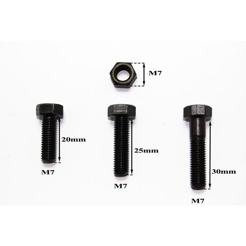 M7 bolts set (20 mm 25 mm 30 mm) 