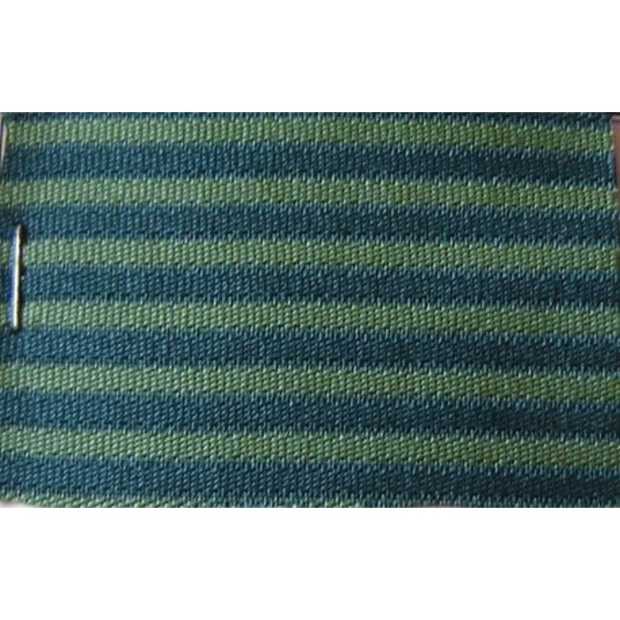 Green cloth `bayadère` (striped) (price per meter width +/- 150 M)-1