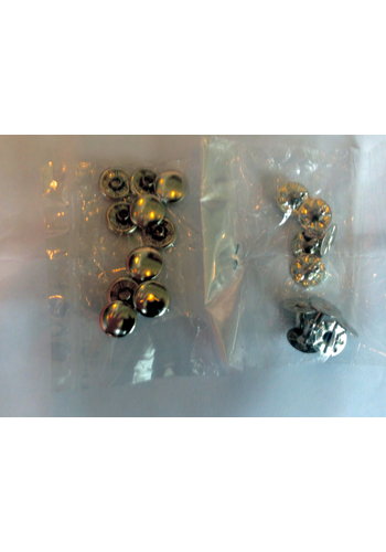  Universal Set of 10 rivets [size of head is 13 mm] chromed metal Citroën 