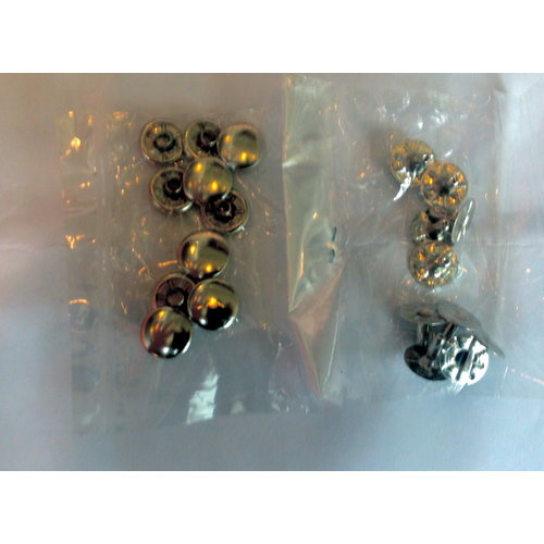  Universal Set of 10 rivets [size of head is 13 mm] chromed metal Citroën 
