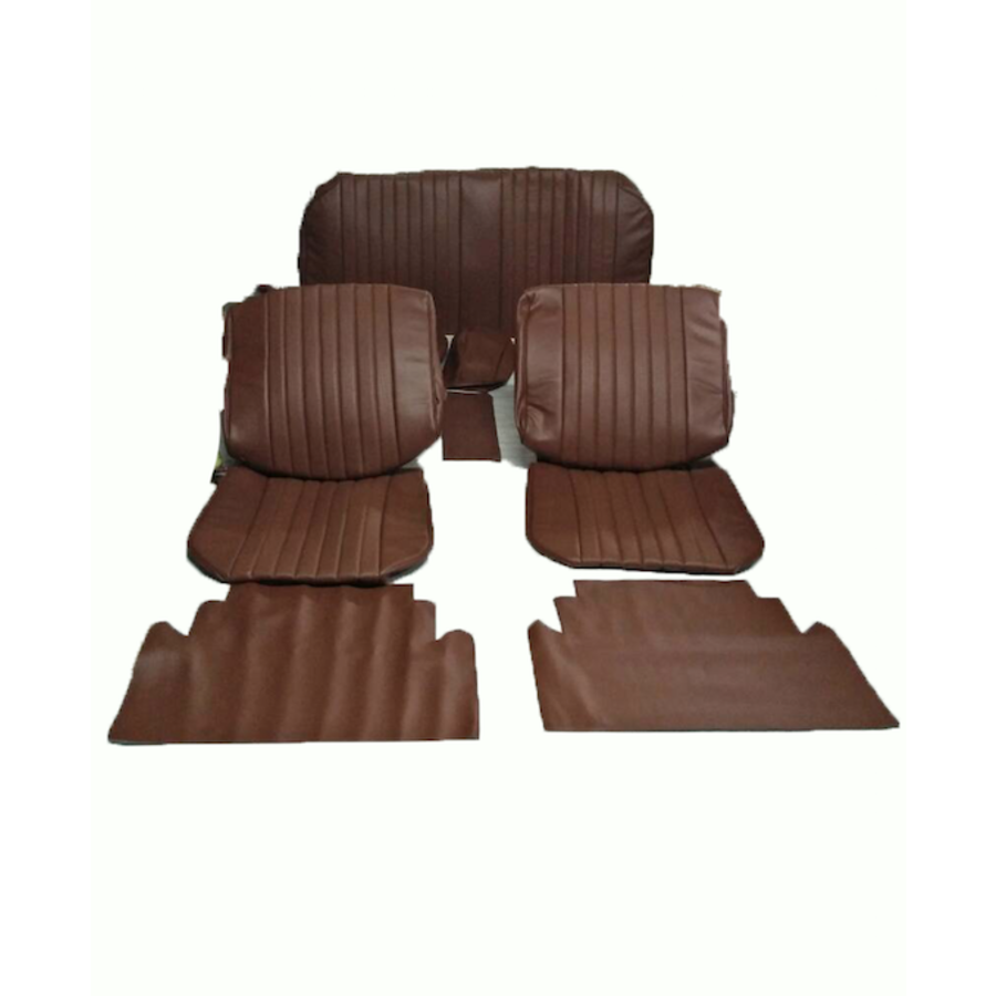 Jeu de housse pour 1 voiture (2 sieges AV 1 banquette AR) en simili marron Citroën ID/DS-2