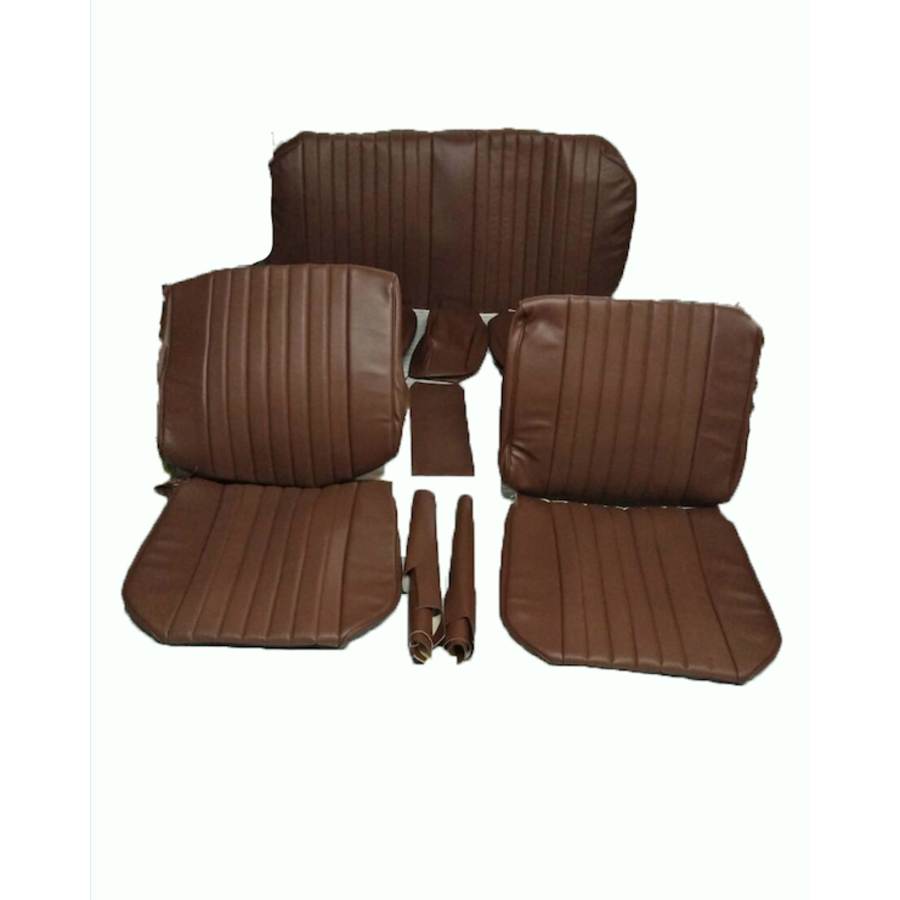 Jeu de housse pour 1 voiture (2 sieges AV 1 banquette AR) en simili marron Citroën ID/DS-3