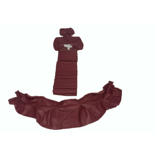  Citroën SM Original Sitzbezug Satz für Vordersitz leder-bezogen rot (Sitz Rückenlehne Abschlussfüllung und Bezug für Kopfstütze) Citroën SM 