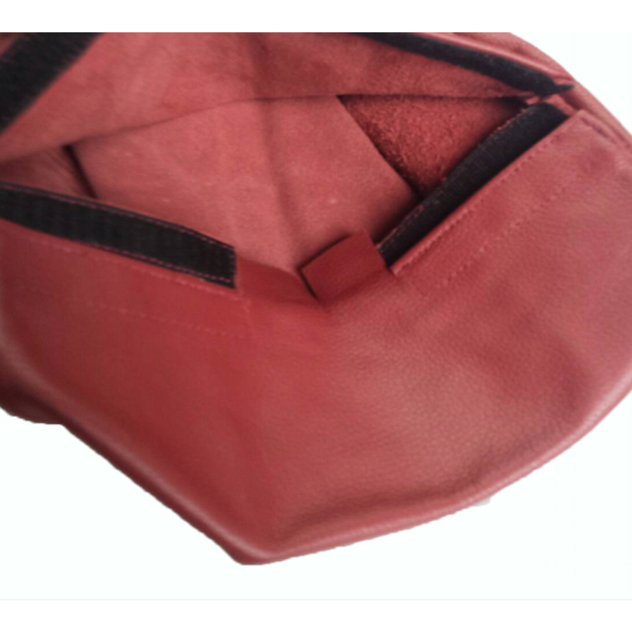 Original front seat cover red leather (seat back closing panel and head rest cover) Citroën SM-2