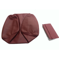 thumb-Original front seat cover red leather (seat back closing panel and head rest cover) Citroën SM-5