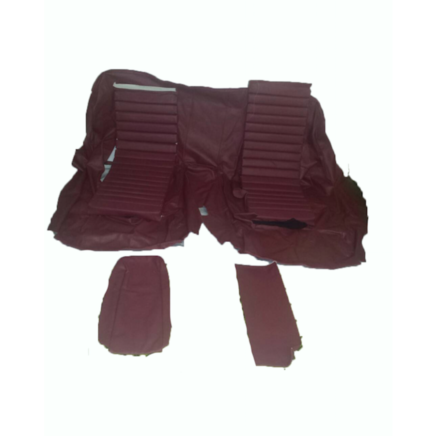 Original Sitzbezug Satz für Hinterbank Leder rot (Sitz 1 Teil Rückenlehne 4 Teile) Citroën SM-1