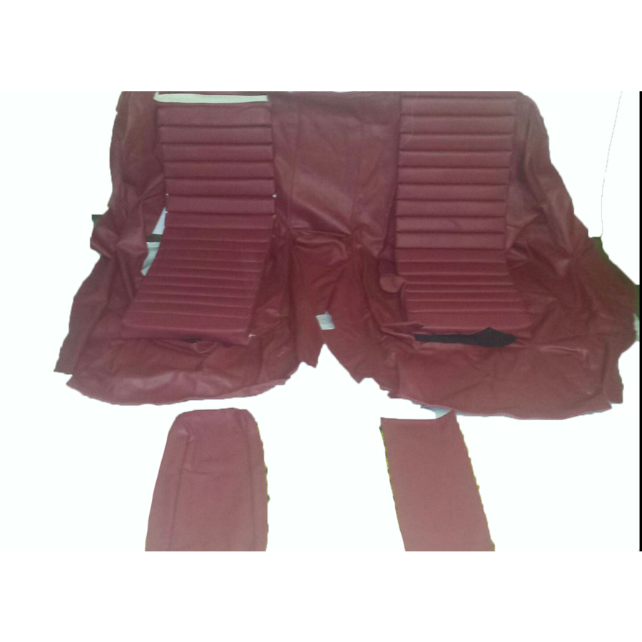 Original Sitzbezug Satz für Hinterbank Leder rot (Sitz 1 Teil Rückenlehne 4 Teile) Citroën SM-3